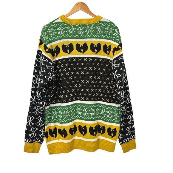 Wu Tang Wutang Mens Logo Holiday Ugly Sweater XL Multi Xmas Party Pullover - Picture 3 of 7